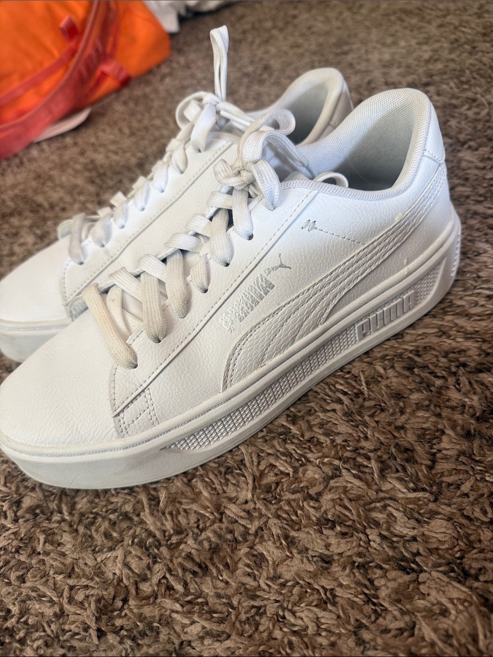 Puma Women’s White Low-Top Platform Sneakers